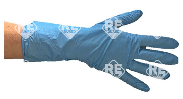 MAXTER Nitril Blau (5.7g |4.5mil) 290mm long cuff puderfreier Handschuh S