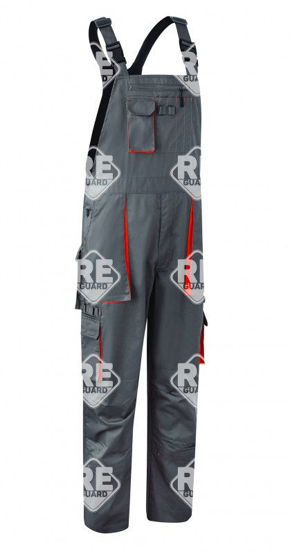 Paddock II Trägerhose grau-orange L