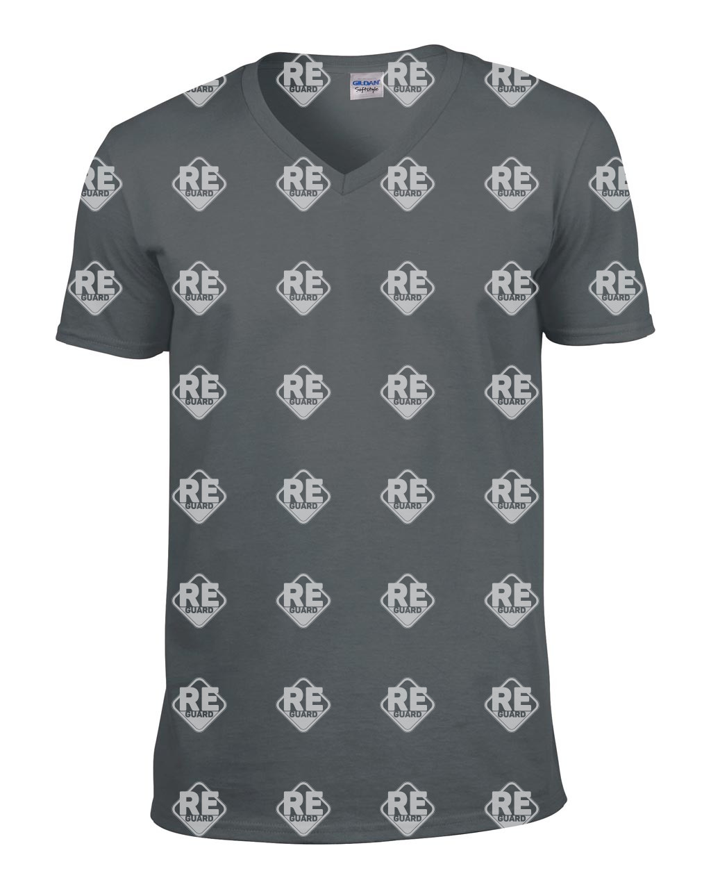 SOFTSTYLE® T-Shirt mit V-Ausschnitt für Erwachsene Black 2XL