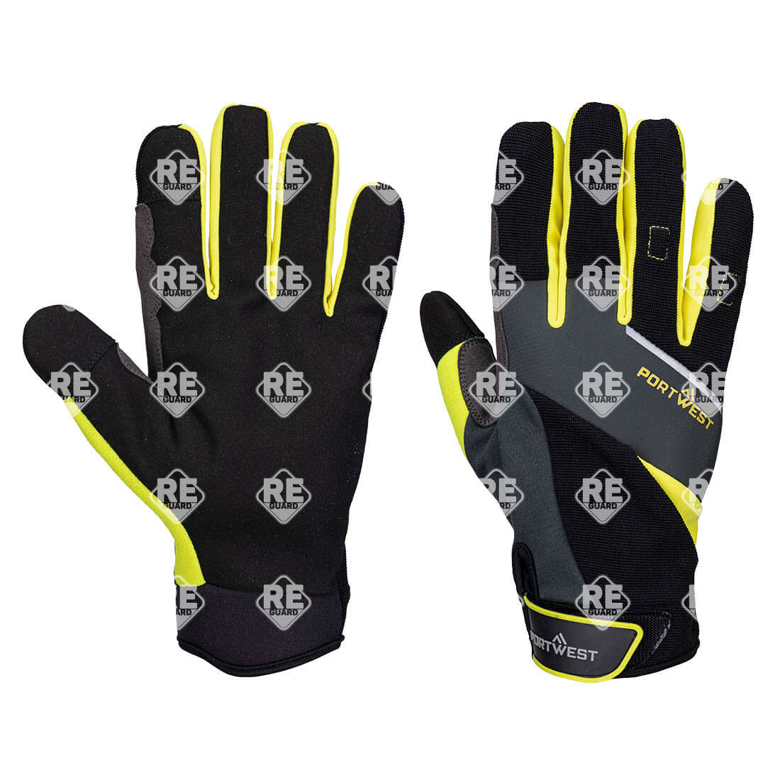 DX4 LR Schnittschutzhandschuh Schwarz/Gelb L