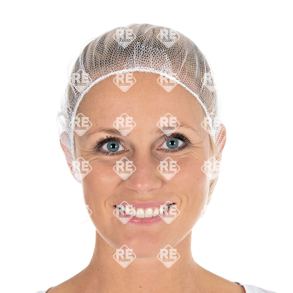 Baretthauben Honeycomb | Nylon Weiß 53cm