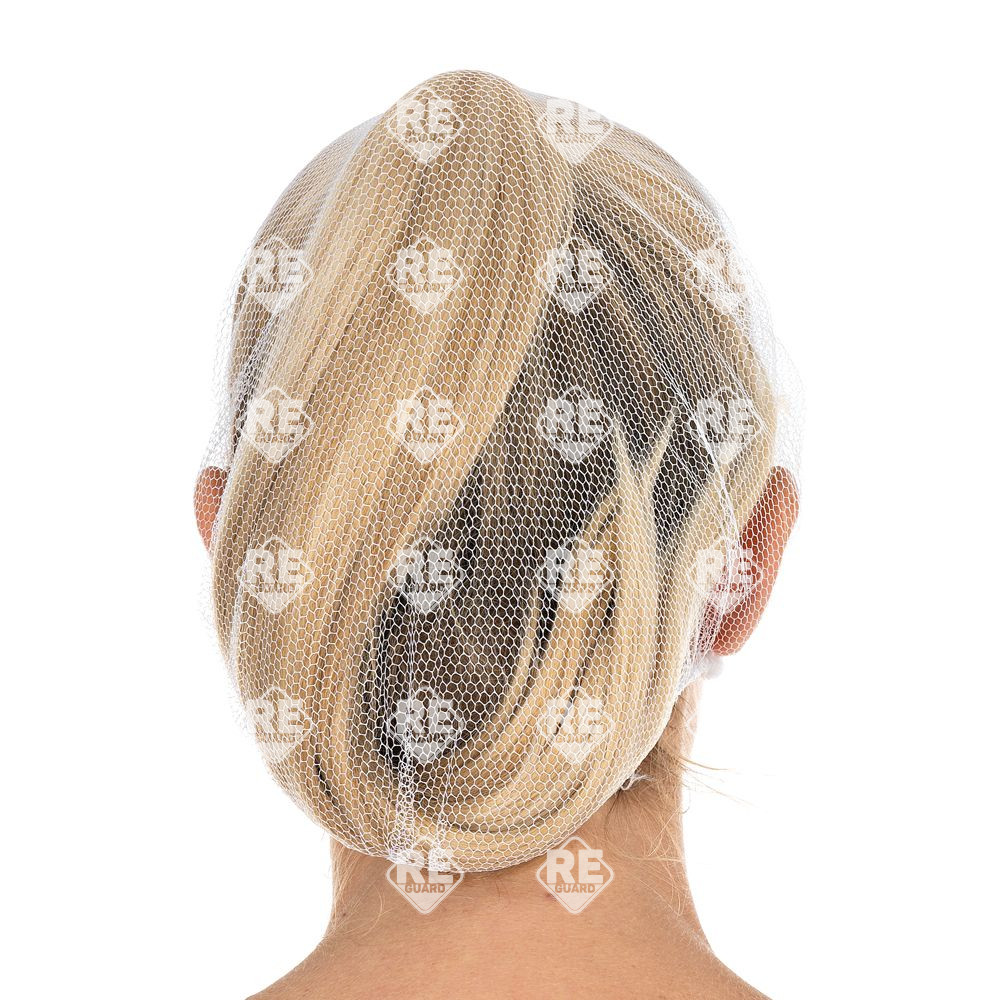 Baretthauben Honeycomb | Nylon Weiß 53cm