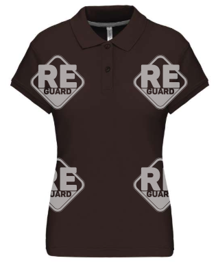 KA242 damen-pique-poloshirt mit kurzarm schwarz 2XL