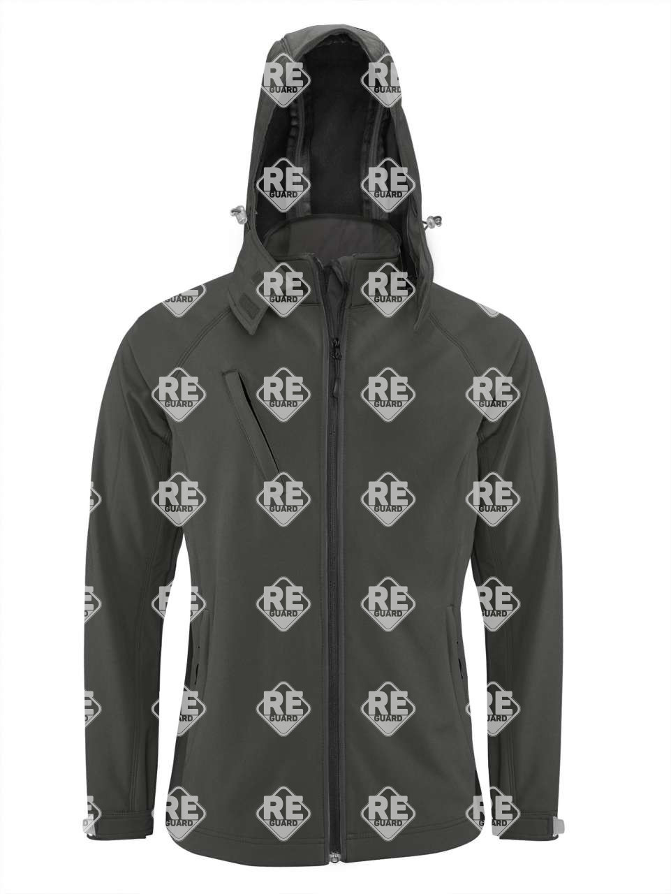 KA413 HERREN SOFTSHELLJACKE MIT ABNEHMBARER KAPUZE black 2XL