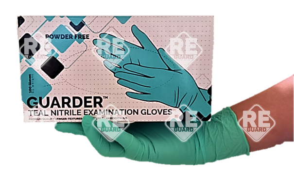 GUARDER Nitril Teal (3.4g | 2.5mil) puderfreier Handschuh L
