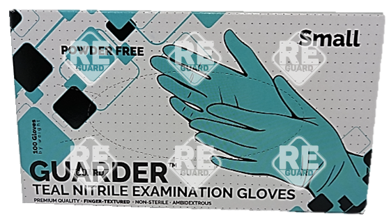 GUARDER Nitril Teal (3.4g | 2.5mil) puderfreier Handschuh L