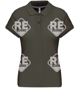 KA242 damen-pique-poloshirt mit kurzarm schwarz 2XL
