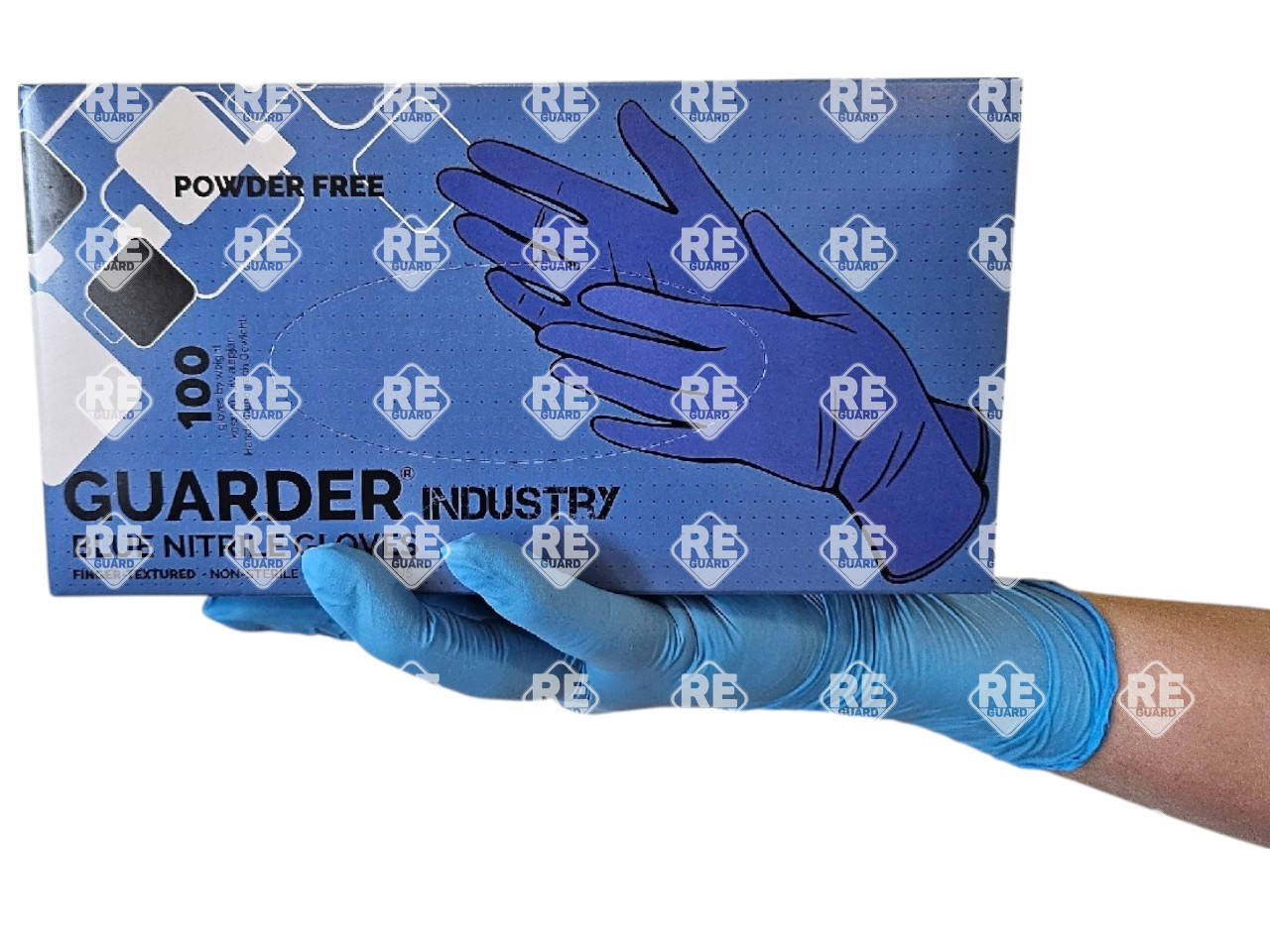 Guarder Industry Nitril 3.5g  blauer Handschuh L