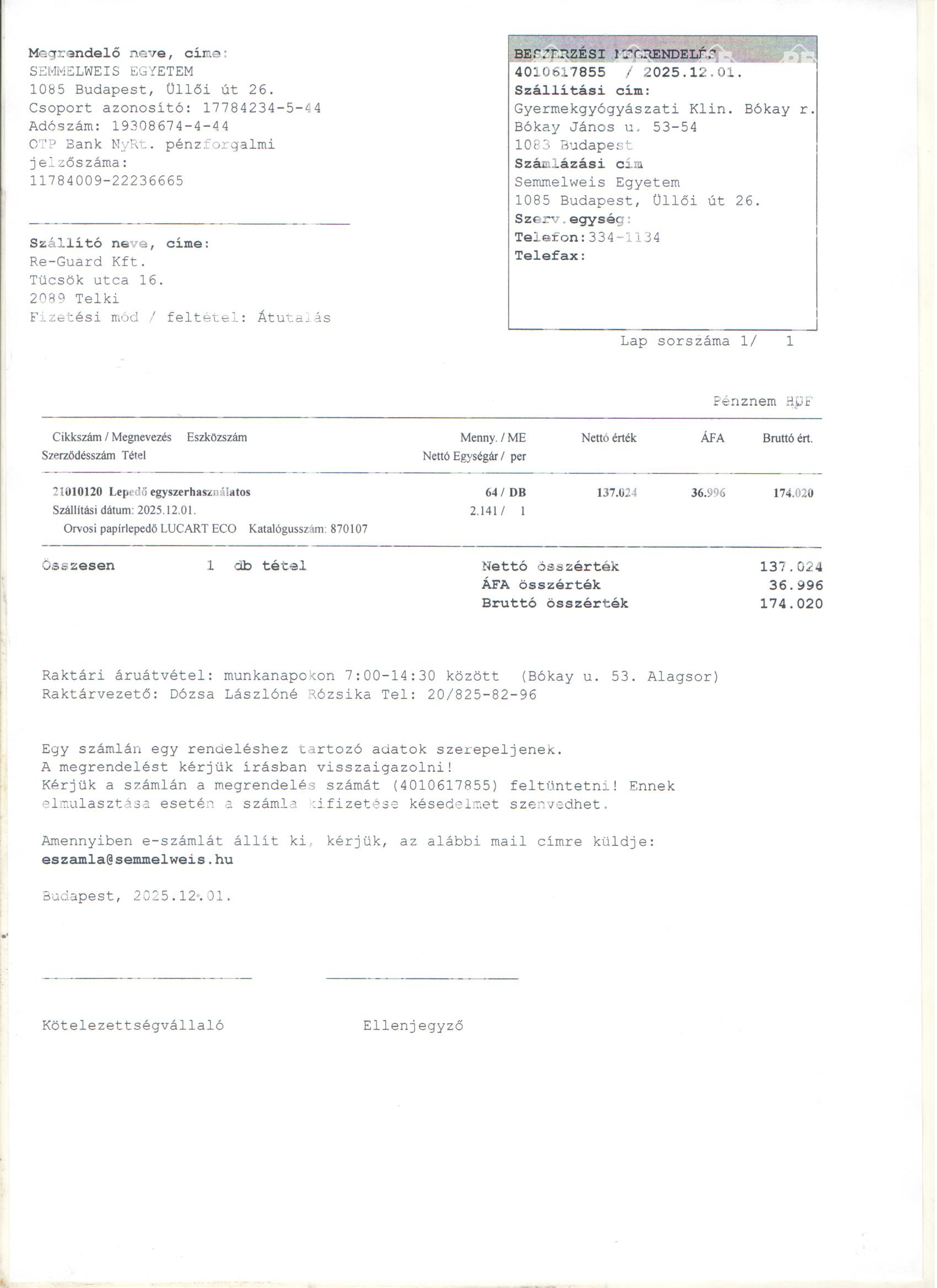 Orvosi papírlepedő Lucart ECO 55cm x 80m