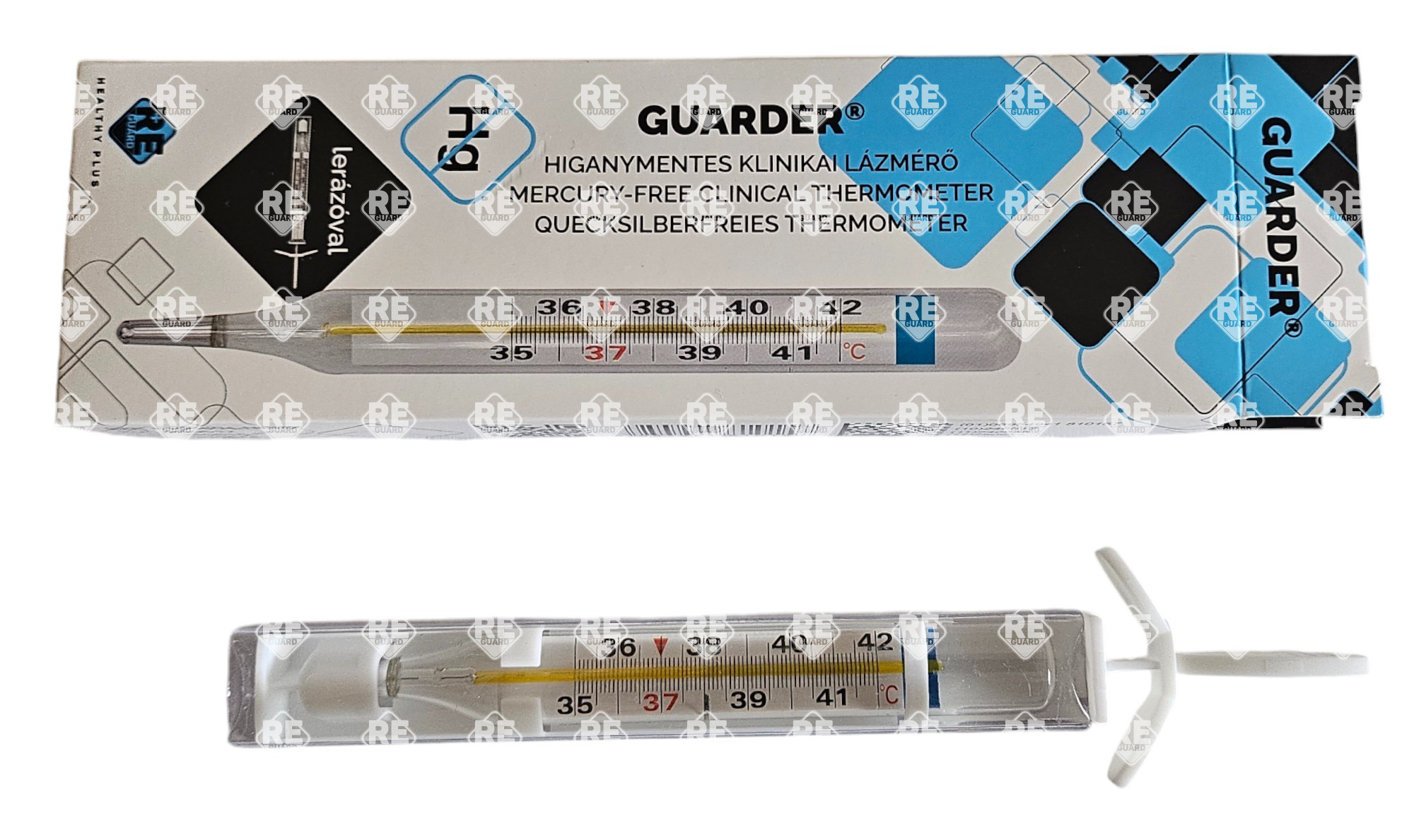 Quecksilberfreites Thermometer mit Rüttelmechanismus