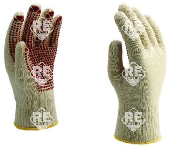 Gepunkteter Zwirnhandschuh, Größe 9