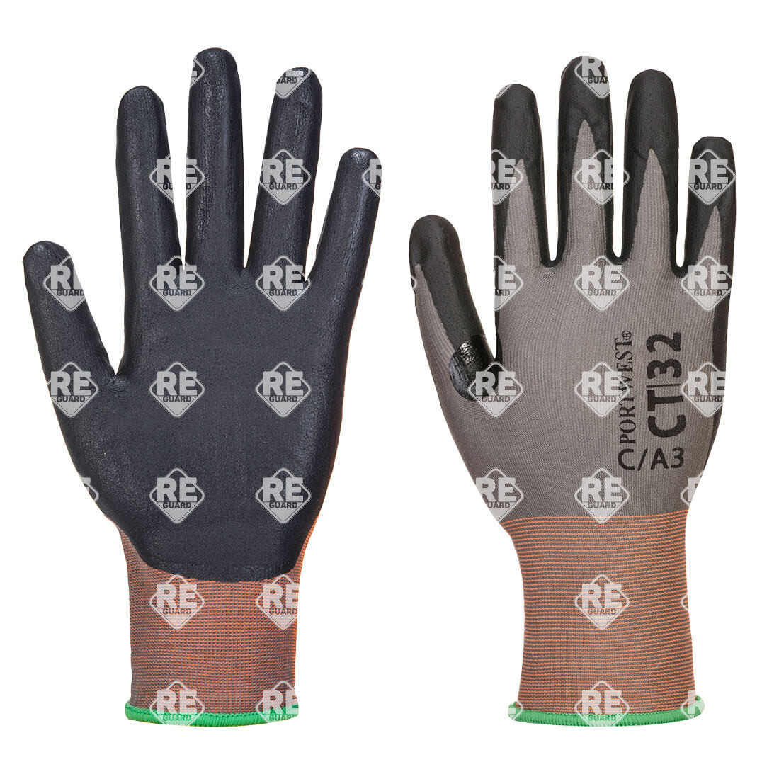 CT Schnitt C18 Nitril Grau/Schwarz L