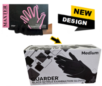 GUARDER® Schwarz Nitril-Untersuchungshandschuhe 3,6gr