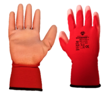 GUARDER® Polyesterhandschuhe, PU-Handfläche getaucht, Rot
