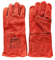 GUARDER® Schweißhandschuhe aus rotem Rindsleder